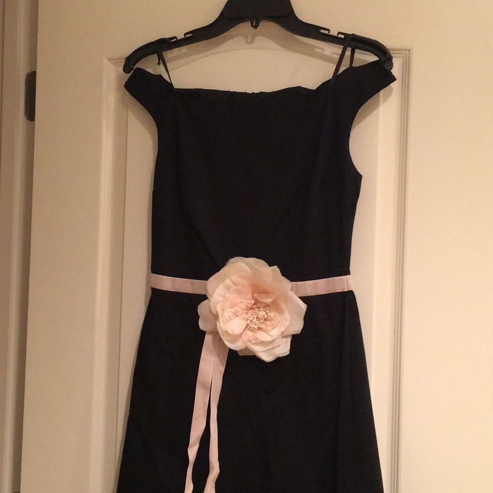 Ruth Little Black Dress w. Pink Sash Sz 4